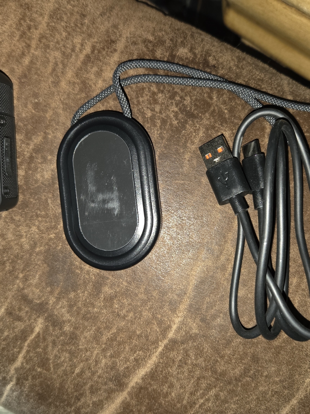 Black Magnetic Wireless Charger Pad USB Cable - Unbranded